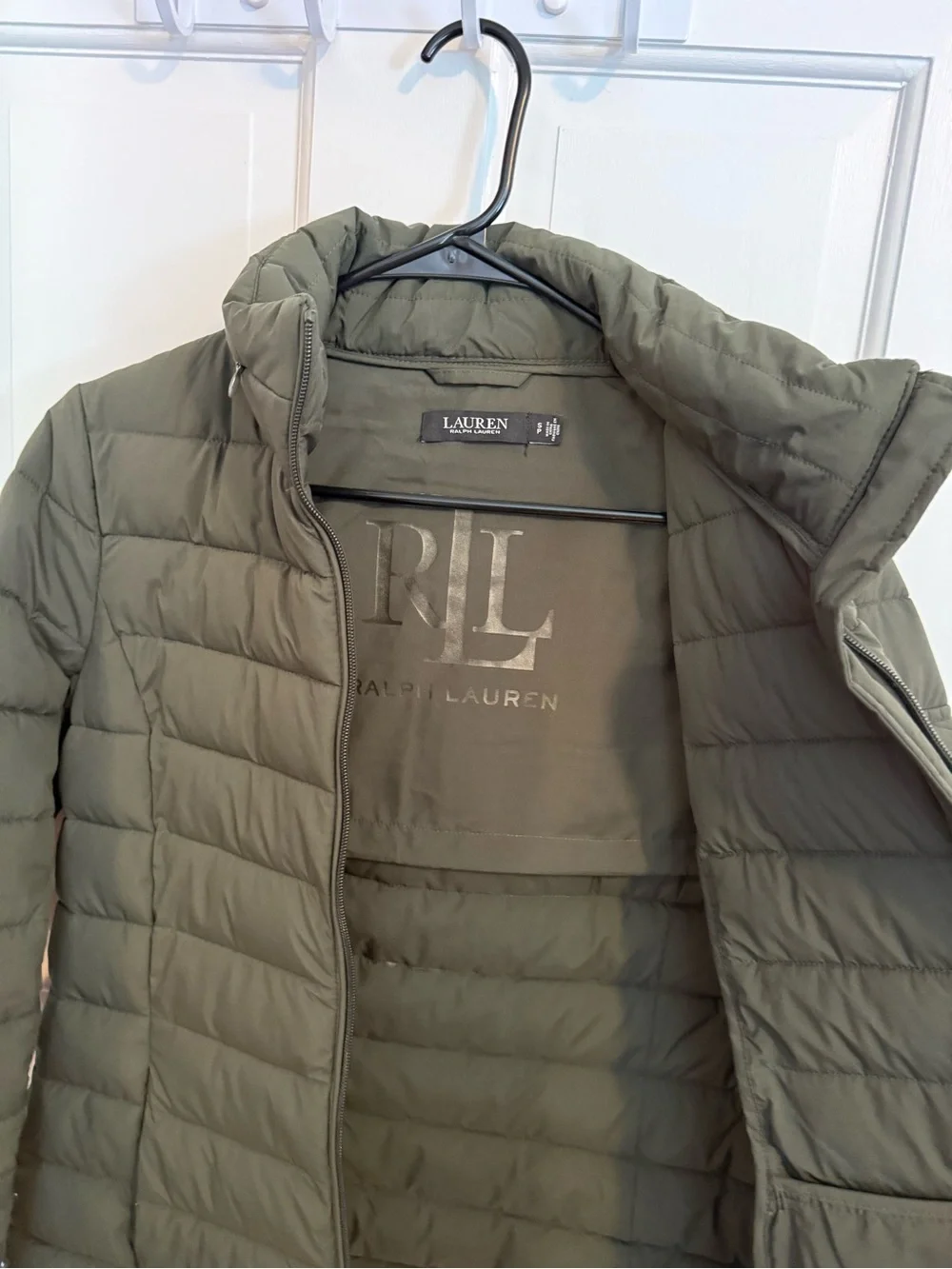 Ralph Lauren Olive Quilted Puffer Jacket